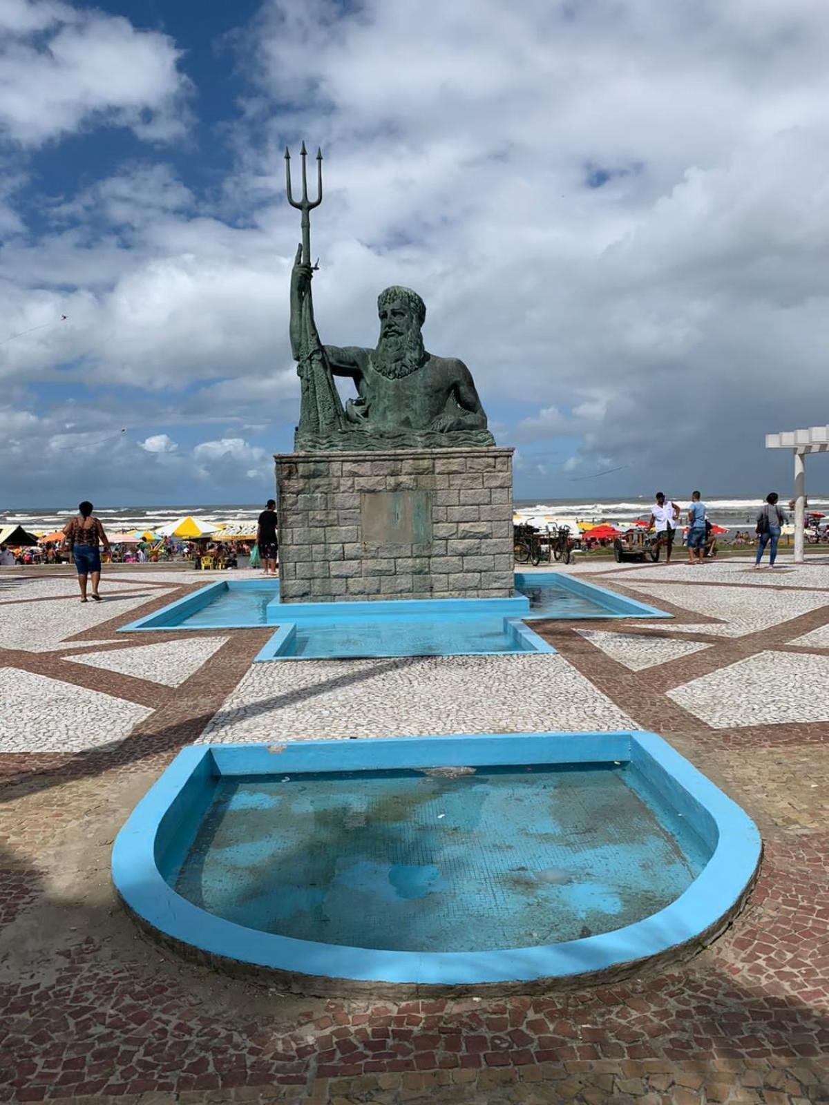 Apartamento frente ao mar com varanda e piscina Praia Grande (Santos) Exterior foto