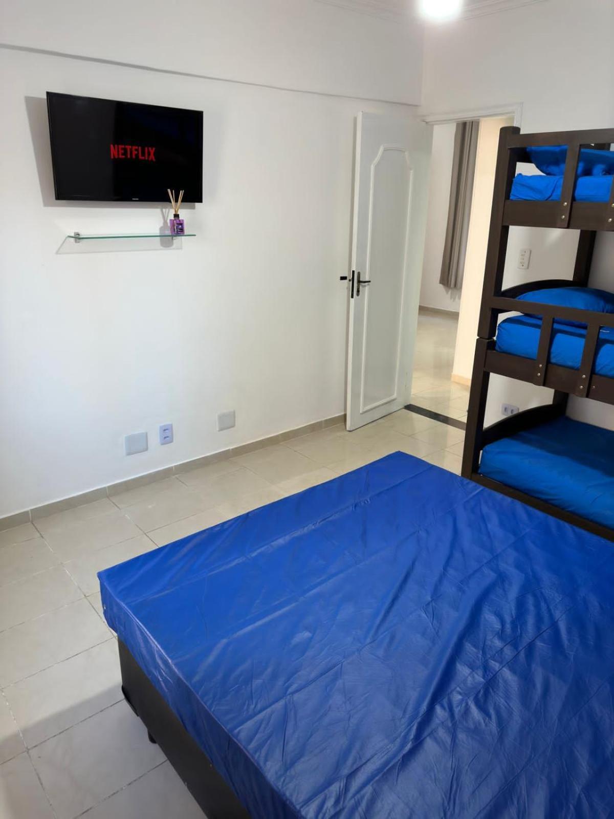 Apartamento frente ao mar com varanda e piscina Praia Grande (Santos) Exterior foto