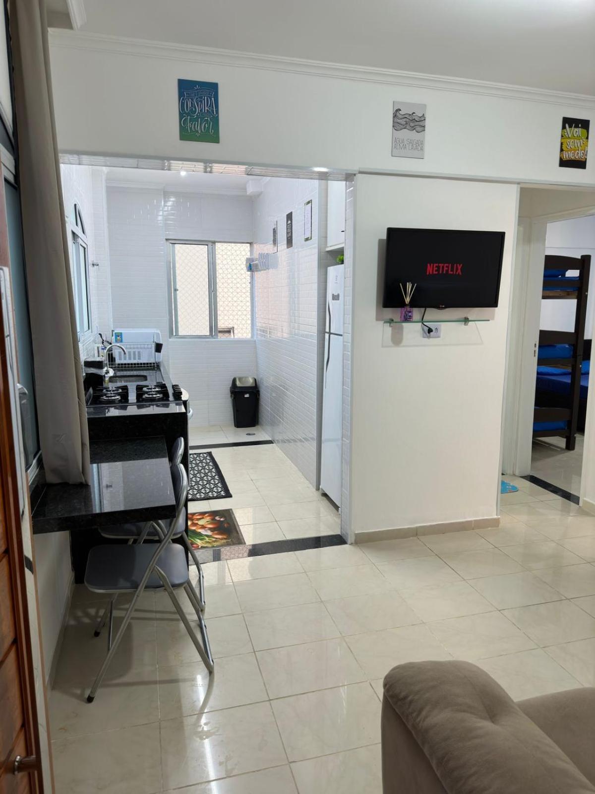 Apartamento frente ao mar com varanda e piscina Praia Grande (Santos) Exterior foto
