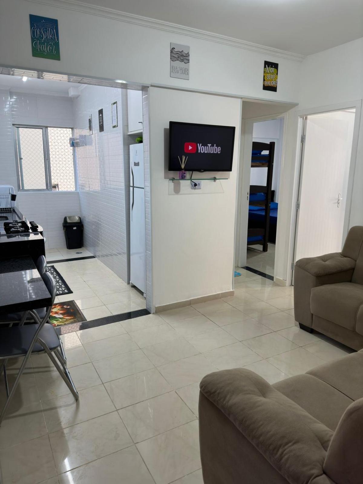 Apartamento frente ao mar com varanda e piscina Praia Grande (Santos) Exterior foto
